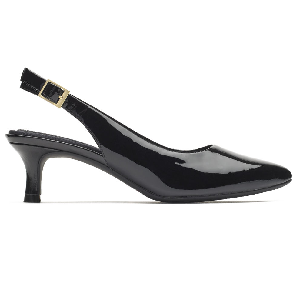 Rockport Womens Pumps Black - Total Motion Kaiya Slingback - UK 649-RGDUKP